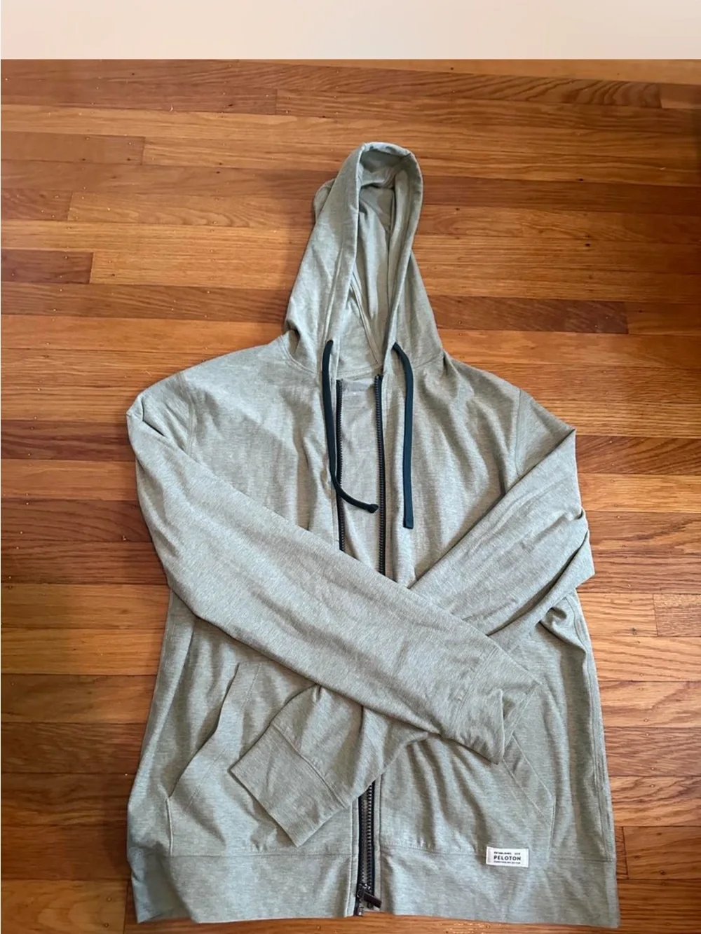 Men's Hooded Zip Sweater - Light Green pelaton